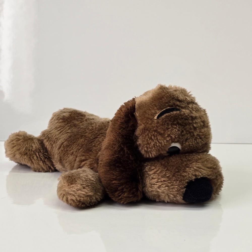 Vintage‎ Dakin Laying Dog Plush Small Brown Floppy Ear Stuffed Animal Kitsch